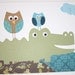 Kids Wall Art, Children's Art Decor, Art for Boys Room, Nursery Room Decor, Alligator, Owl, Crocodile, A Ride with the Gator, 8x10 Print