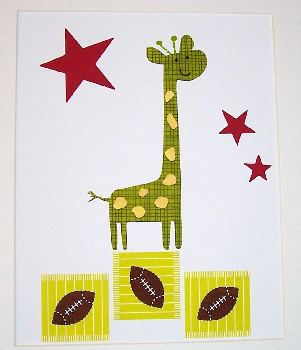 Kids Wall Art, Children Room Decor, Baby Boy Decor, Nursery Art, Giraffe, Quote, I'll Love You Forever, 8x10 Print