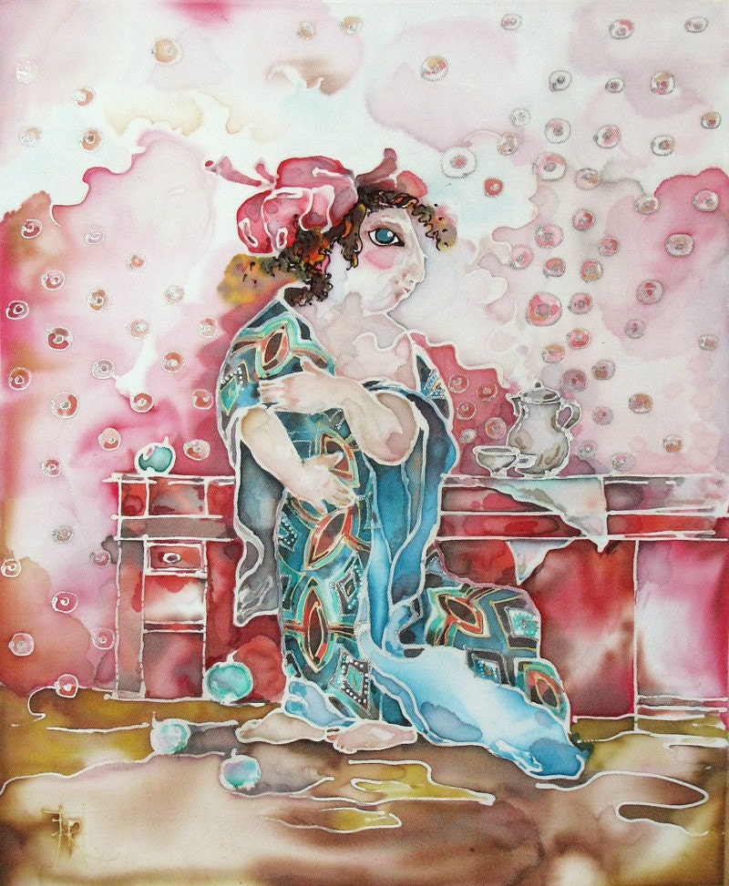 Painting on silk.Virgo.