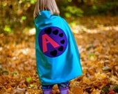 PERSONALIZED Super Hero Cape with hearts Christmas or Chanukah Gift Girl - Holiday gift