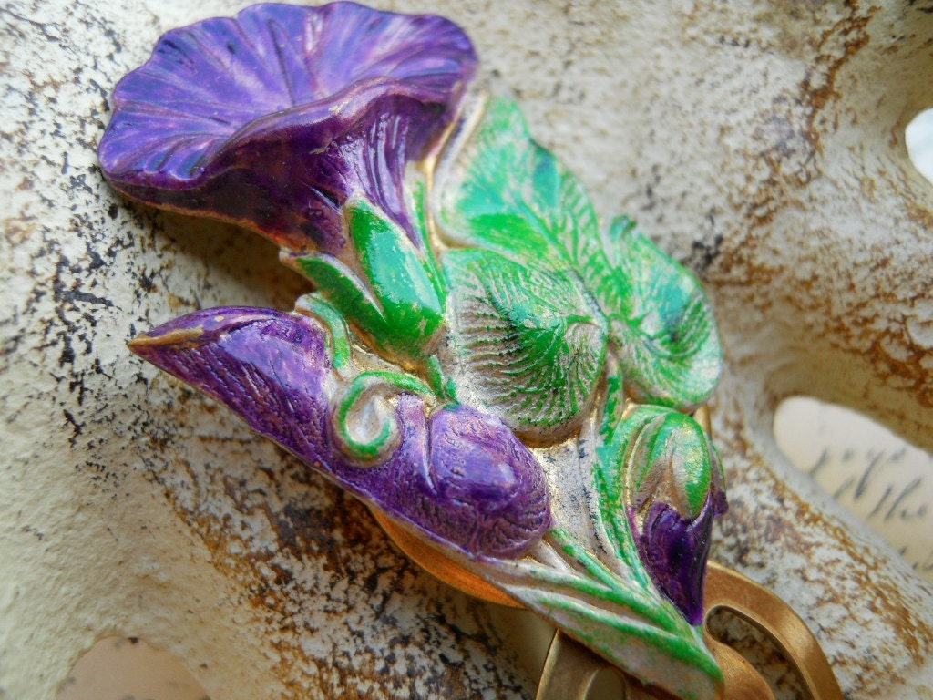 Hand Painted Enamel Vintage Finding Bookmark