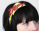 ZAP Embroidered Comic Headband Yellow and Red