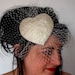 Alternative Bride Fascinator Ivory Gold Studs with Veiling