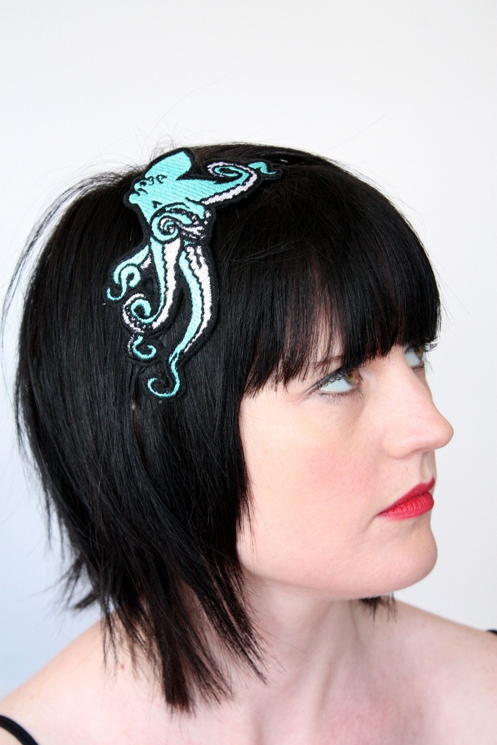 Octopus Headband, Pale Turquoise, Sea monster