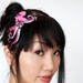 Octopus Headband, Hot Pink, Embroidered