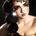 Gold Stars Headband, Glitter, Gold and Black