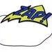 ZAP Embroidered Comic Headband Yellow and Red