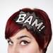 BAM Headband, Comic Inspired, Grey & white