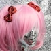 Red Bow Clips, Glitter, Hair Accessories, Cute Kawaii Bows