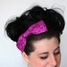 Glitter Bow Headband, Hot Pink, Metal Headband