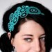 Turquoise Headband, Turquoise, Pop art style, Adult Headband