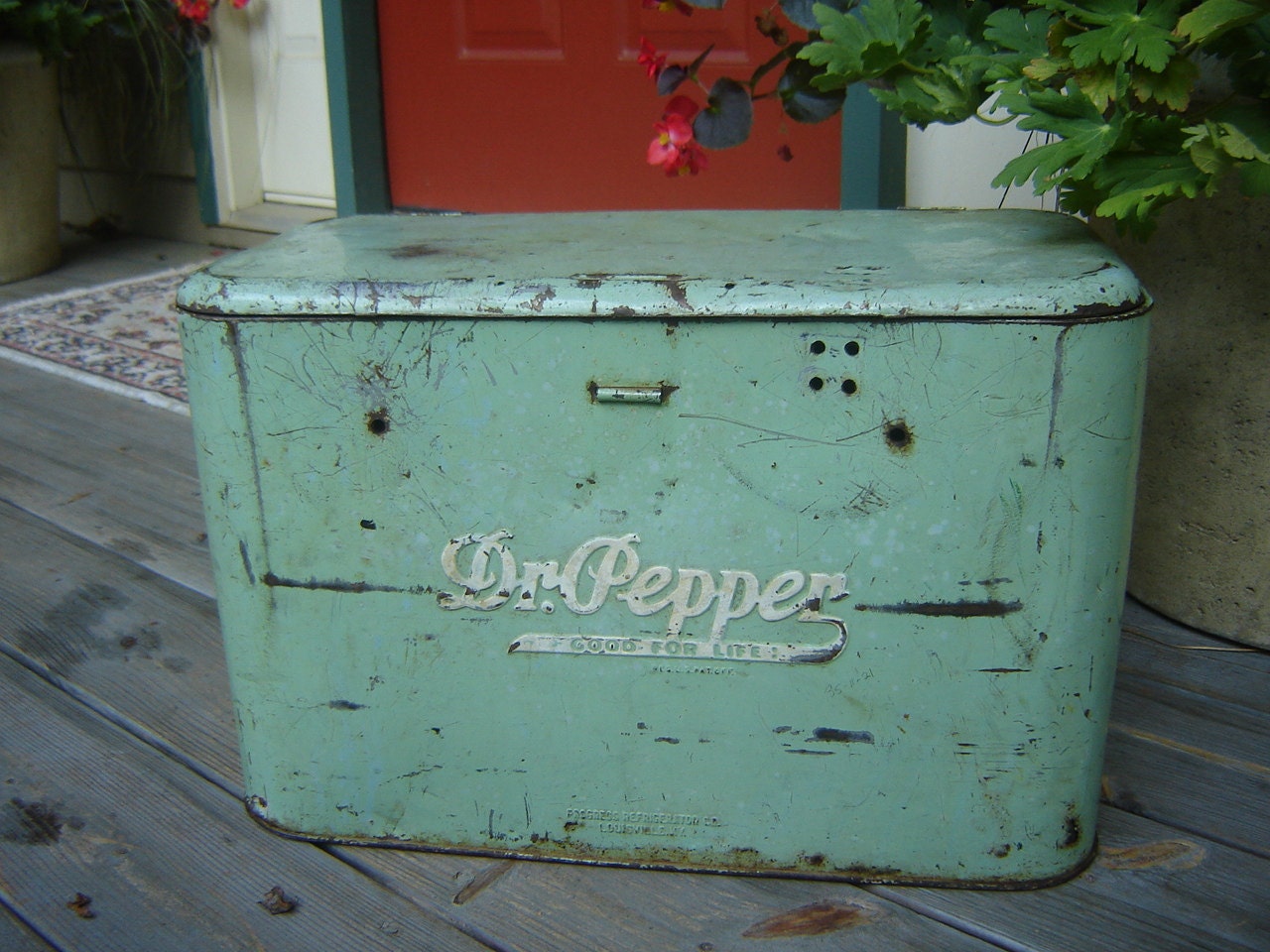 Dr. Pepper Cooler Retro 1940s Cool Green Great for Storage