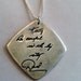 Memorial Jewelry Your Actual Loved Ones Writing Silver Pendant - Doublesided