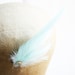 LUCY Fascinator in Mint  with Vintage Gold & Blush Button