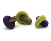 Lynks Felted Wool Cat Toys - Set of 3 (Eggplant-Avocado)
