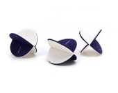Felt Rollers Cat Toys - Set of three (White and Purple)