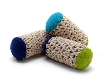 Bamboleos - Re-purposed Wine Cork Cat Toys with Organic Catnip (Blue Lagoon Three-pack)