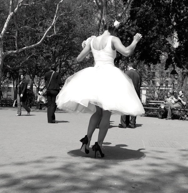 White or ivory tulle tutu skirt for women. Modern chic with vintage style.