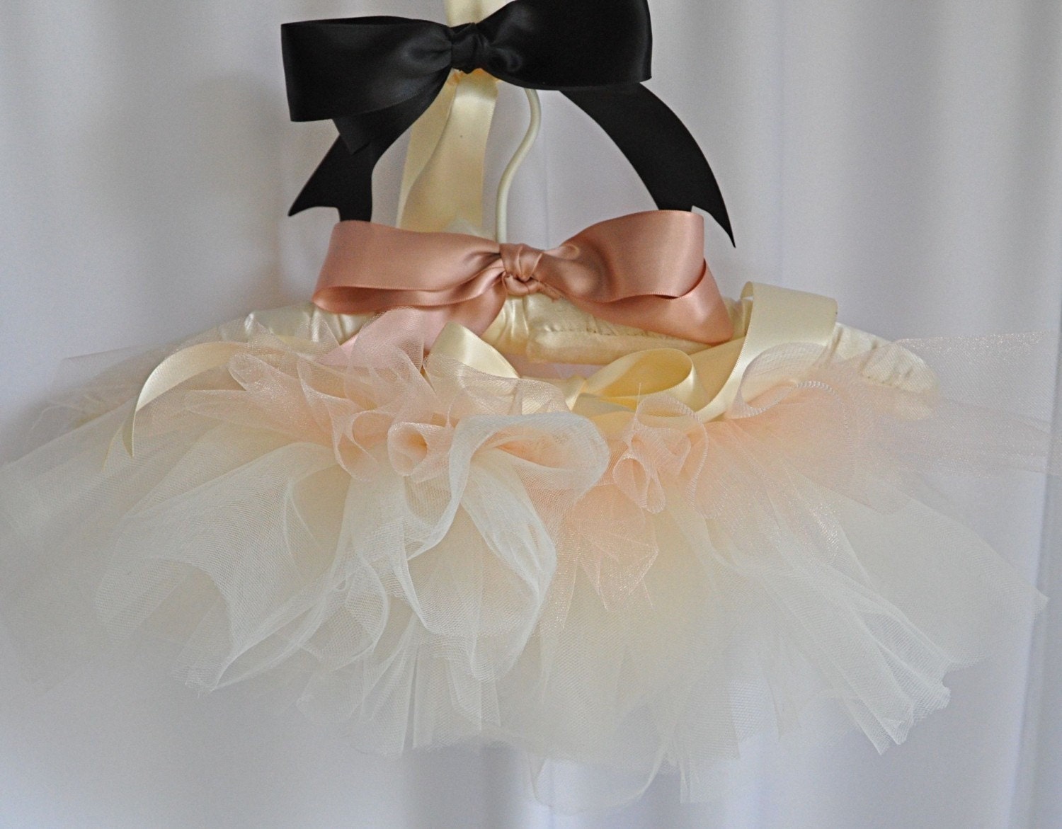 Newborn baby tutu classique perfectly proportioned. Soft ethereal tutu in classic ivory and nursery decoration.