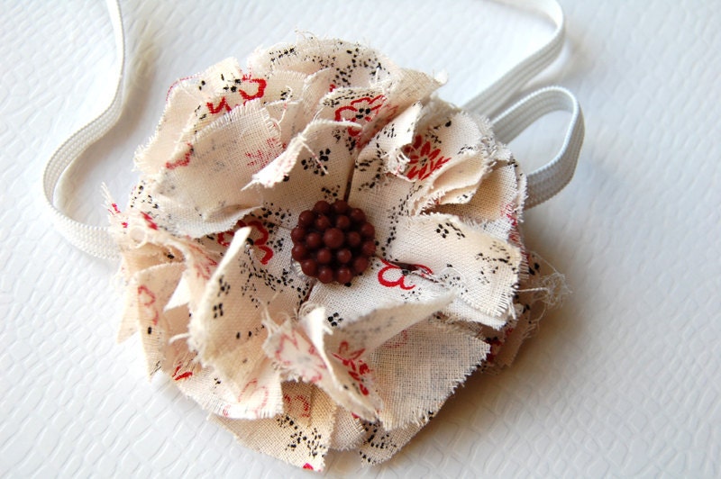 Country Chic Cream Headband (All Sizes)