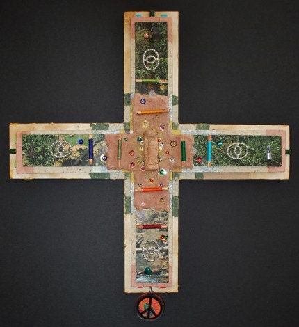 WALL SCULPTURE, Buddha Cross