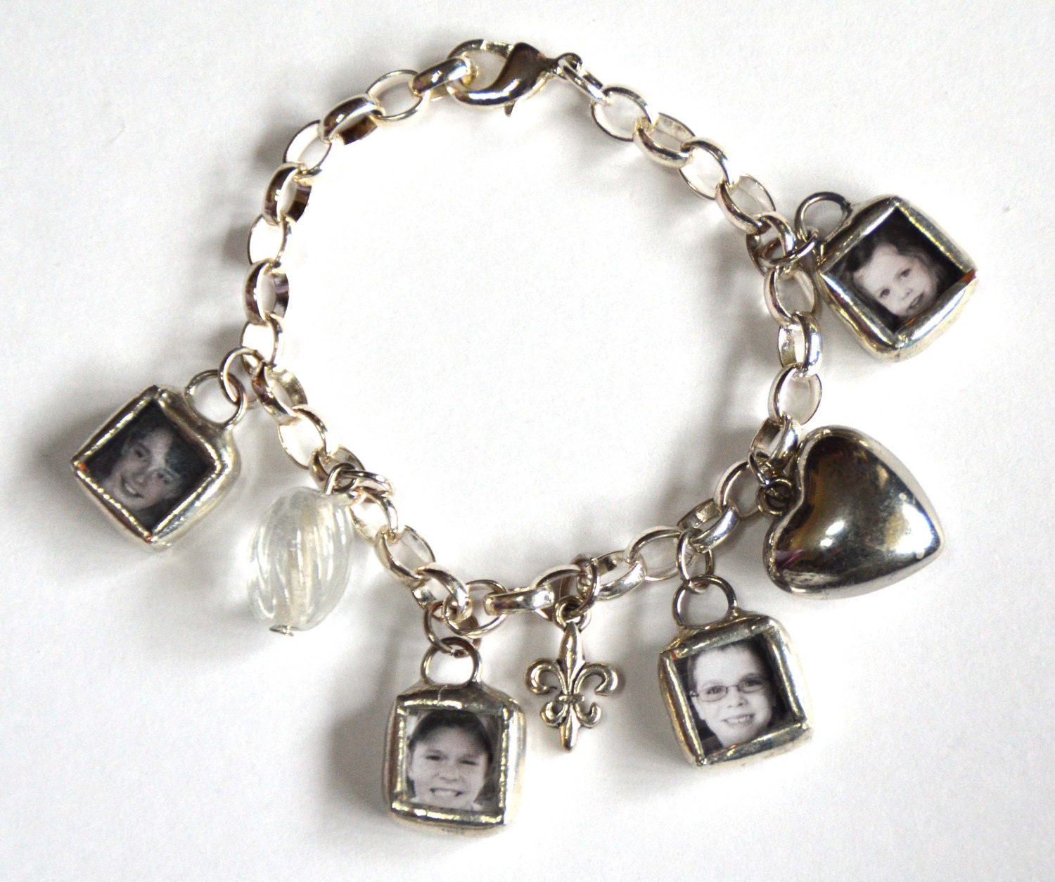 1/2 Inch X 1/2 Inch Tiny Custom Photo Charm Pendant for Charm Bracelet - Charm Only