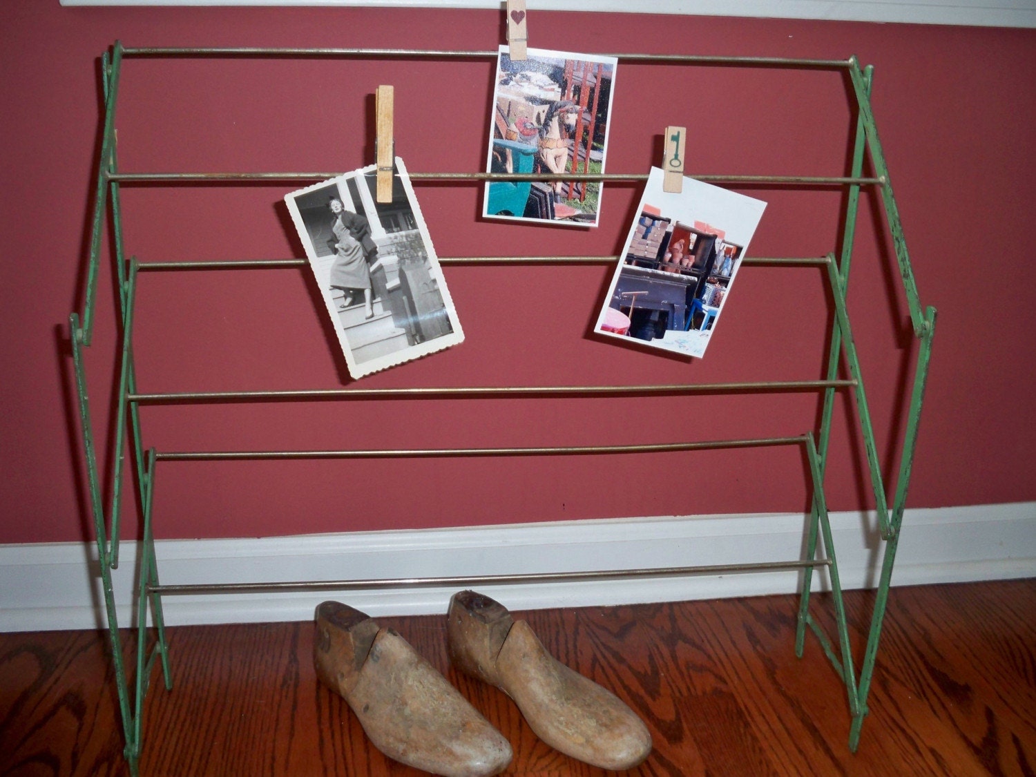 Vintage French expanding Shoe Rack
