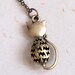 Puzzy Fun - Cat Necklace (N207) in vintage brass color