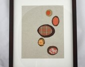Sample Sale  Original Fiber Art Wall Hanging, Textile Art in Orange and Brown by Nstarstudio