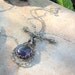 amethyst necklace in sterling silver with moonstone and onyx