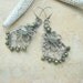 prehnite earrings in sterling with green pearl