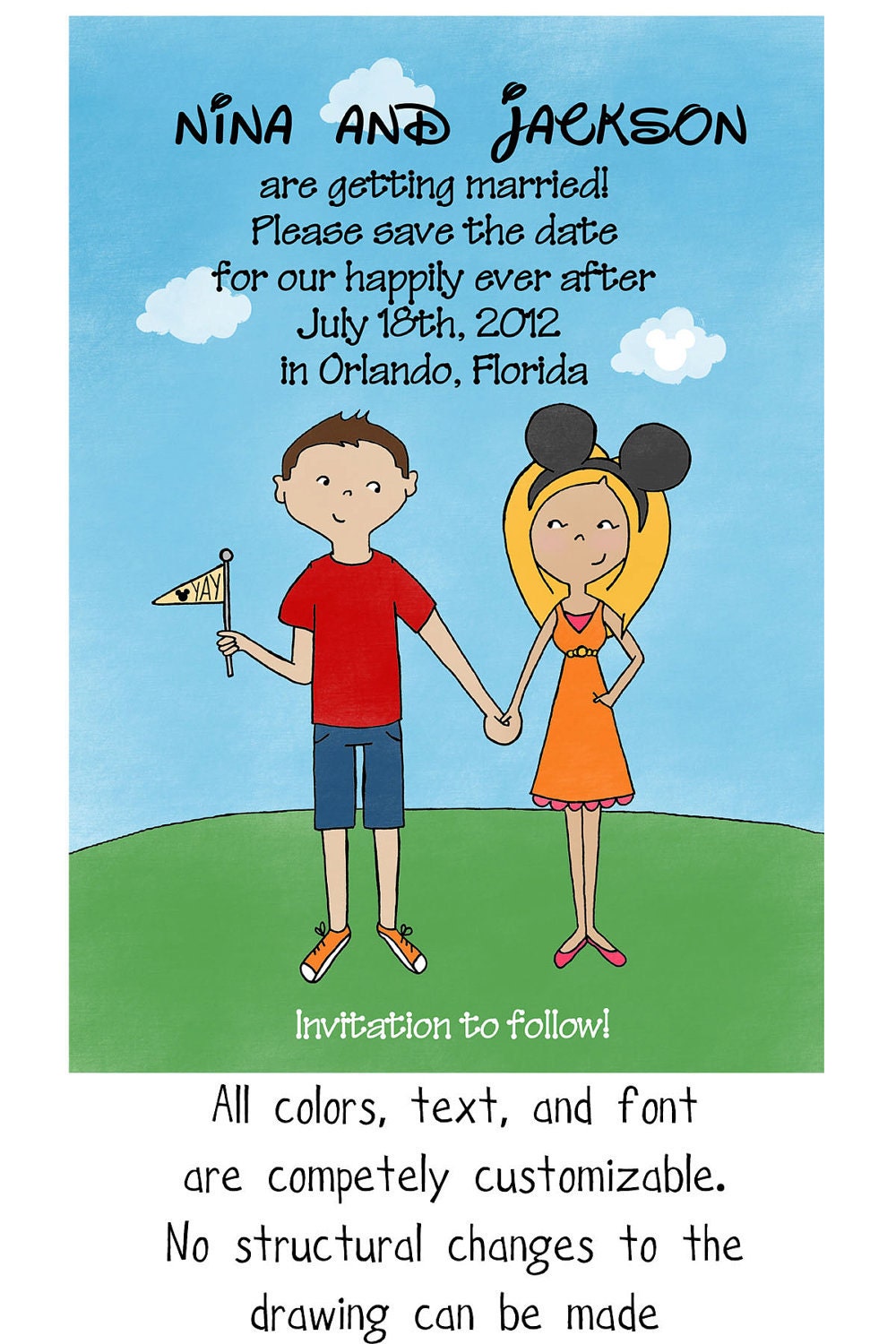 Disney Mickey Ears Save the Date
