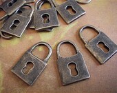 10 - Antique Bronze - Lock Charm (ABLC23)