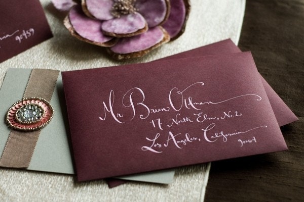 Custom Calligraphy for events an mailings