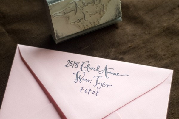 Custom Calligraphy Address Stamp