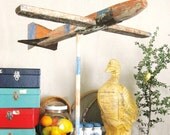 Vintage Folk Art Airplane- Classic Vintage