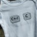 Copy & Paste Computer/Geek Chic TWIN Onesies Set , Great Shower gift for TWINS or siblings