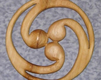 Triskelion Triple Spiral - Newgrange Variation - Okinawa Three Tears