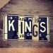 OOAK LA Los Angeles KiNGS NHL hockey Stanley Cup sports upcycled license plate art sign black white tomboyART tomboy