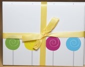 6 Lollipop blank cards