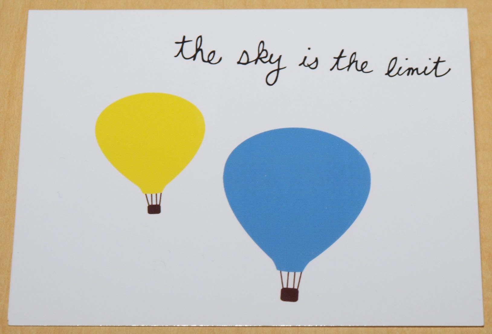 4 Hot air balloon blank cards