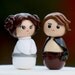 Wedding cake toppers Princess Leia Han Solo Made to order