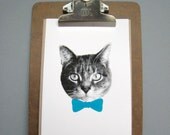 gee whiskers series: blue bow tie notecard