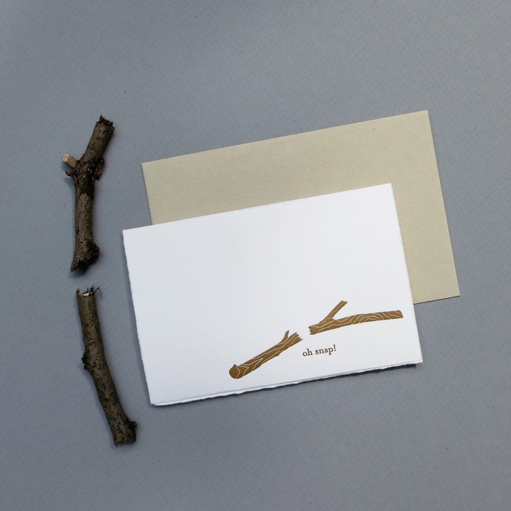 oh snap letterpress card