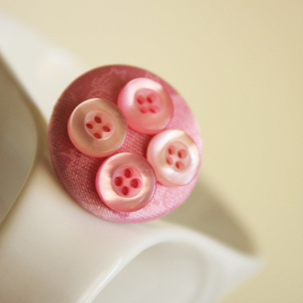 sweety and buttons - ring - pink pastel lovely pretty girly summer spring sugar