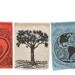 EARTH DAY Earth prayers - nine large prayer flags - peace, love, harmony, trees on Earth