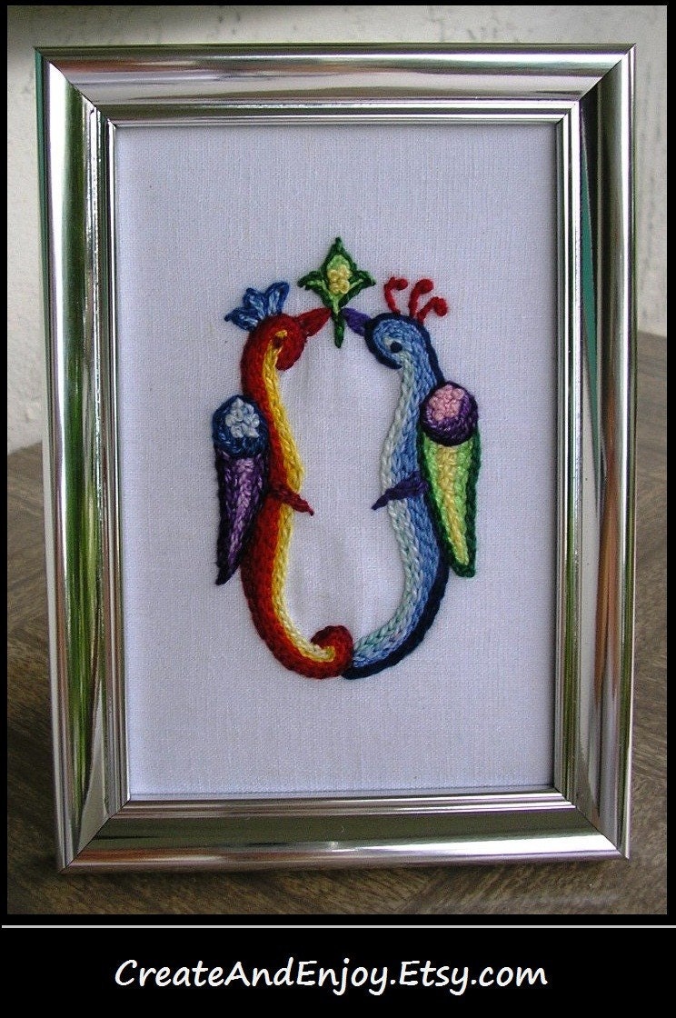Personalized Gift - Hand Embroidered Monogram - O