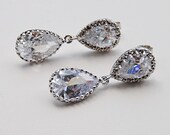 Crystal Teardrop Bridal Earrings