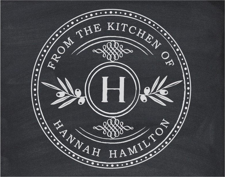 Custom Eco Mount Rubber Address Stamp - Tuscan Kitchen -