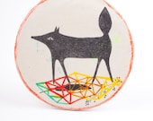 Clay Wall Art Dog Mixed Media  Drawing -  The Walk
